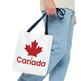 Faith Culture – Canada Maple Leaf Tote Bag | Bold & Patriotic Everyday Carryall 13" × 13'' Navy