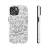 Love Your Neighbor Mark 12:31 Christian Tough Phone Case iPhone 15 Glossy