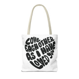Faith Culture - Serve One Another in Love Christian Tote Bag - Galatians 5:13 Bible Verse