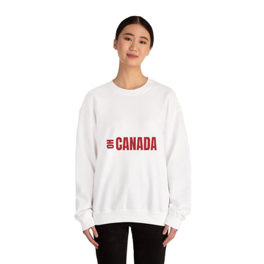 Faith Culture – Oh Canada Crewneck Sweatshirt – White | Classic Anthem-Inspired Pullover