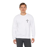 Peace and Cross Christian Unisex Crewneck Sweatshirt