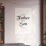 Faith Culture - Hebrews 1:5 Christian Poster Father and Son Scripture Wall Art