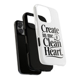 Faith Culture – Create in Me a Clean Heart Christian Tough Phone Case iPhone 16 Pro Glossy