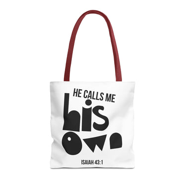 Faith Culture He Calls Me His Own Tote Bag | Isaiah 43:1 Christian Faith Tote