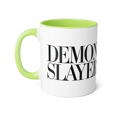 Faith Culture - Demon Slayer - Christian Accent Coffee Mug, 11oz Light Green 11oz