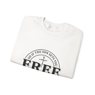 Faith Culture – Set Free Christian Crewneck Sweatshirt – White | John 8:36