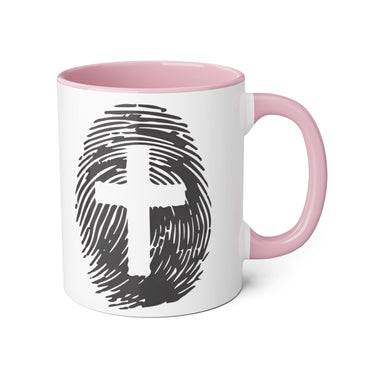 Faith Culture - Marked by the Cross - Christian Accent Coffee Mug, 11oz Pink 11oz