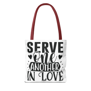 Faith Culture - Serve One Another in Love Christian Tote Bag - Galatians 5:13 Bible Verse