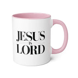 Faith Culture - Jesus Is Lord - Christian Accent Coffee Mug, 11oz Pink 11oz