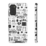 Prayer and Faith Christian Tough Phone Cases Samsung Galaxy S20 Glossy