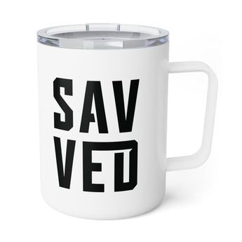 Faith Culture – Saved – Christian Coffee and Tea Mug, 10oz 10oz White