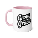 Faith Culture - Grow in Grace - Christian Accent Coffee Mug, 11oz