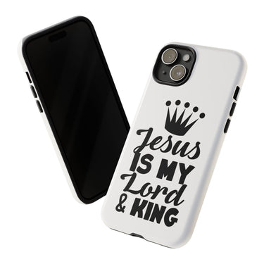 Jesus is My Lord and King Christian Tough Phone Case iPhone 15 Plus Glossy