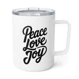 Faith Culture – Peace Love Joy – Christian Coffee and Tea Mug, 10oz 10oz White