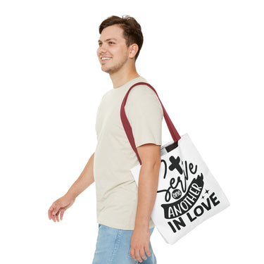 Faith Culture - Serve One Another in Love Christian Tote Bag - Galatians 5:13 Bible Verse