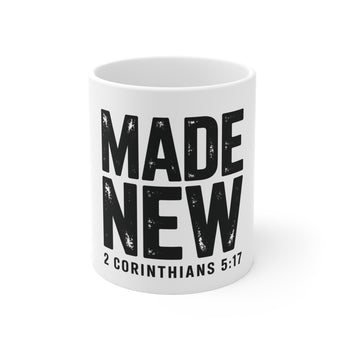 Faith Culture Made New Christian Mug | 2 Corinthians 5:17 Scripture Coffee Cup, 11oz 15oz 20oz