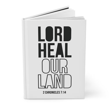 Lord Heal Our Land Hardcover Christian Journal | 2 Chronicles 7:14 Scripture Notebook