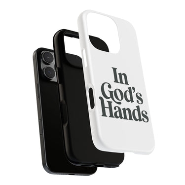 Faith Culture – In God’s Hands Christian Tough Phone Case iPhone 16 Pro Matte