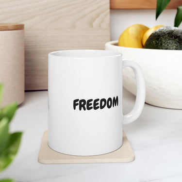 Faith Culture – FREEDOM Christian Mug – Inspirational Faith-Based Coffee Cup, 11oz & 15oz