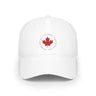 Faith Culture – O Canada Circle Emblem Baseball Cap – White with Red Maple Leaf | National Anthem Tribute Hat White One size