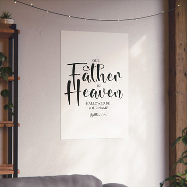 Faith Culture - Our Father in Heaven Christian Poster Matthew 6:9 Scripture Wall Art