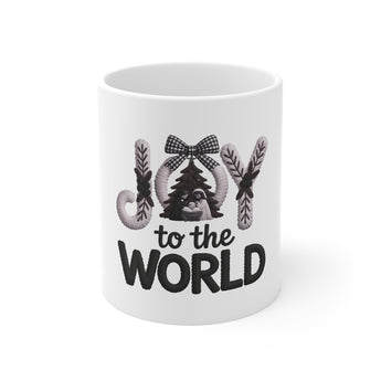 Faith Culture - Joy to the World Knit Christmas Mug – Cozy Christian Holiday Coffee Cup