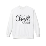 Faith Culture - Chosen Christian Sweatshirt Chosen 1 Peter 2:9 Bible Verse Crewneck White
