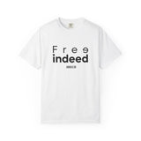 Free Indeed T-Shirt | John 8:36 Christian Apparel White