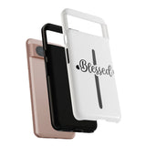 Faith Culture – Blessed Cross Christian Tough Phone Case Google Pixel 8 Glossy