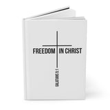 Freedom in Christ Hardcover Christian Journal | Galatians 5:1 Scripture Notebook