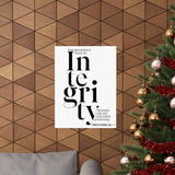 Faith Culture - Walk in Integrity Christian Poster Proverbs 20:7 Scripture Wall Art