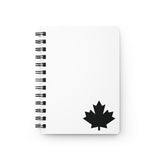 Faith Culture – Black Maple Leaf Spiral Journal | Minimalist Canadian Notebook for Everyday Use One Size