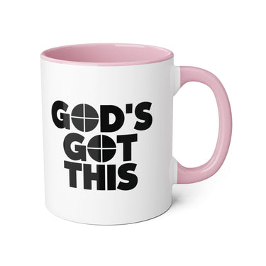 Faith Culture - God’s Got This - Christian Accent Coffee Mug, 11oz Pink 11oz