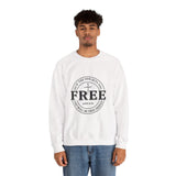 Faith Culture – Set Free Christian Crewneck Sweatshirt – White | John 8:36