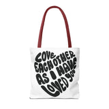 Faith Culture - Serve One Another in Love Christian Tote Bag - Galatians 5:13 Bible Verse