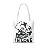 Faith Culture - Serve One Another in Love Christian Tote Bag - Galatians 5:13 Bible Verse