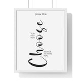 I Chose You framed Bible verse wall art inspired by John 15:16, white frame with black and white scripture typography
