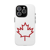 Faith Culture – Red Maple Outline Phone Case | Sleek Canadian Symbol Design for All Phones