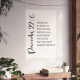 Faith Culture - Train Up a Child Christian Poster Proverbs 22:6 Scripture Wall Art 20″ x 30″ Matte