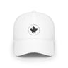 Faith Culture – O Canada Circle Emblem Baseball Cap – White with Black Maple Leaf | Monochrome Patriotic Hat White One size