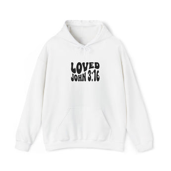Faith Culture - Loved John 3:16 Christian Hoodie – White | Cozy Scripture Pullover