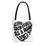 Faith Culture - Love One Another Christian Tote Bag - Bible Verse John 13:34
