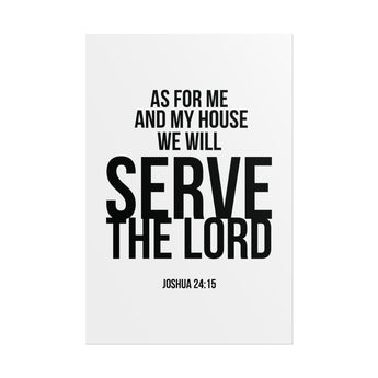 Faith Culture As For Me And My House Christian Wall Poster | Joshua 24:15 Father’s Day Gift
