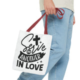 Faith Culture - Serve One Another in Love Christian Tote Bag - Galatians 5:13 Bible Verse