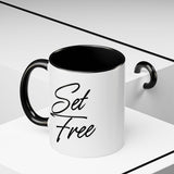 Faith Culture - Set Free Christian Accent Mug, 11oz & 15oz | Bold Freedom Mug