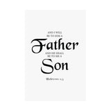 Faith Culture - Hebrews 1:5 Christian Poster Father and Son Scripture Wall Art