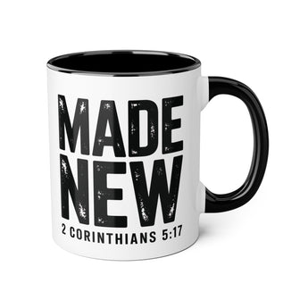 Faith Culture Made New Christian Accent Mug, 11oz | 2 Corinthians 5:17