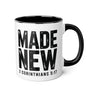 Faith Culture Made New Christian Accent Mug, 11oz | 2 Corinthians 5:17 Black 11oz