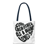 Faith Culture - Serve One Another in Love Christian Tote Bag - Galatians 5:13 Bible Verse