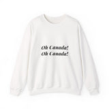 Faith Culture – O Canada Maple Circle Crewneck Sweatshirt – White | Anthem-Inspired Pullover